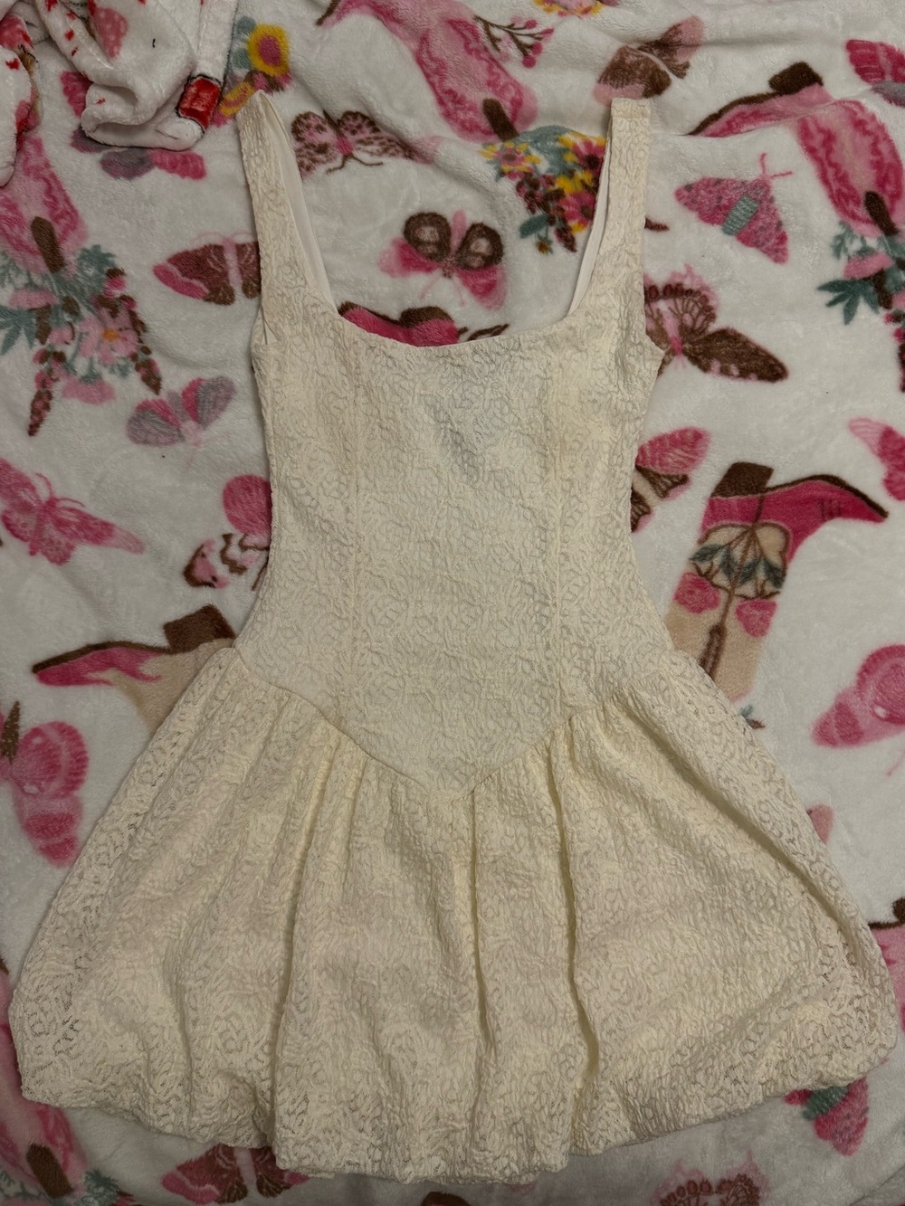 Windsor Cream Lace Mini Dress - Picture 1 of 5